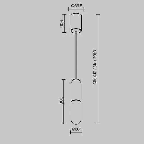 Подвесной светильник Technical P101PL-L300-12W3K-B  фото 5